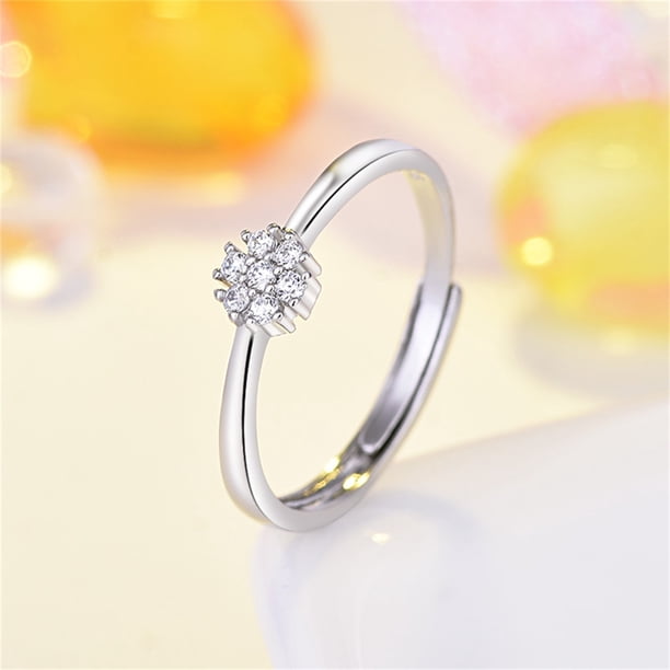 Anillos para mujer, regalos para mujer, circonitas cúbicas para compromiso, boda, accesorios de joyería, anillo para mujer y niña.