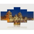 thumbnail image 1 of TISHIRON 5PCS Framed Canvas Wall Art Set,60"x32" Lima Main Square and Cathedral Church Canvas Art Decor, 1 of 7