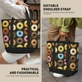 thumbnail image 6 of Insulated Cooler Bag, Donut Print No.9036 Large Freezer Cooler Tote Bags Insulated for Food, Insulated Grocery Shopping Bags with Zippered Top for Travel School Picnic, 6 of 8