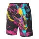 thumbnail image 4 of Balery Neon Gothic Skull Moon Traje de Baño Estilo Hawaiano para Hombre, Shorts de Secado Rápido con Bolsillos-XX-Large, 4 of 6