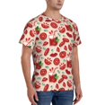 thumbnail image 2 of Bixox Men's Tomatoes Printed Short Sleeve Skinny Athletic T-Shirt, 2 of 6