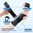 thumbnail image 2 of INDEEMAX Copper Carpal Tunnel Wrist Brace,Breathable Wrist Support for Women and Men,Adjustable Wrist Support Splint for Tendonitis,Sprain,Arthritis,Pain Relief (Grey/Black,S/M), 2 of 7