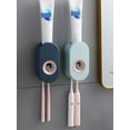 thumbnail image 1 of Toothpaste Dispenser Automatic Toothpaste Squeezer Bathroom Wall Mounted Toothbrush Holder Hanger  Pink, 1 of 9