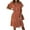 Autre, variante sur Robe Midi à Pois Taille Haute Fermeture à Boutons Col Rond Manches Courtes à Volants pour Femmes