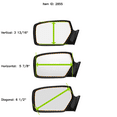 thumbnail image 2 of Burco Side View Mirror Replacement Glass - Clear Glass - 2855, 2 of 3