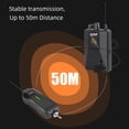 thumbnail image 3 of Yeacher Wireless Lavalier Microphone System Lapel Mic Noise Reduction with Transmitter and Mini Rechargeable Receiver Compatible with DSLR Camera Smartphone PA Speaker for Interview Video Recording, 3 of 8