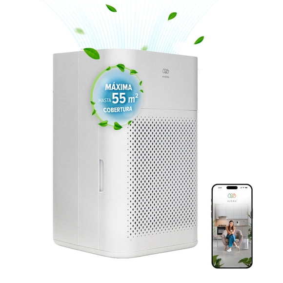 Purificador de Aire AVERA con Filtro Hepa WiFi IOT y Humidificador 0.6L PHEPA04