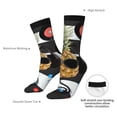 thumbnail image 4 of Rateoe Pineapple With Black Glasses for Women Casual Calf Socks - Cute Crew Socks - Thin Soft Above Ankle Socks Size 5-11, 4 of 6