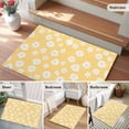 thumbnail image 5 of Non-Slip Rug Pad Rugs White Daisy Flower on Yellow Rectangle Area Rugs 2x3Ft Soft Carpet Pads for Living Room Kids Room, Watercolor Rustic Floral, 5 of 9