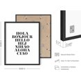 thumbnail image 4 of Hello In Different Words Art Print | Minimalist Word Themed Home, Office, Apartment, Wall Decor | Black & White Art | Typography | Poster Wall Decoration Framed Black 16x20, 4 of 6