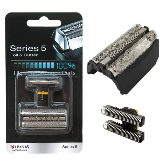HUGFEGWE 51B Tête de Grille de Rechange pour Rasoir Électrique avec Coupeur Compatible pour B-raun 5 Series CA919-131406