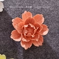 thumbnail image 4 of Kearding Flores de cerámica, flor tridimensional, colgante de pared, artesanías pastorales, sala de estar, TV, Hotel, oficina, tienda, Mural Decoración del hogar Naranja Medio, 4 of 6
