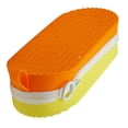 thumbnail image 4 of Estuche para gafas de natación con orificio de drenaje regalos de silicona para nadador ( ) amarillo y naranja, 4 of 5