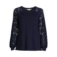 thumbnail image 6 of Nine.Eight Women Casual Long Sleeve Round Neck Statement Pullover Sweatshirt, 6 of 6