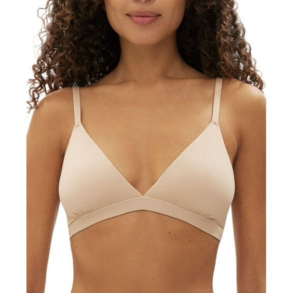 Gap Body Womens Super Stretch Triangle Knit Bralette GPW01353 Neutral Pink S