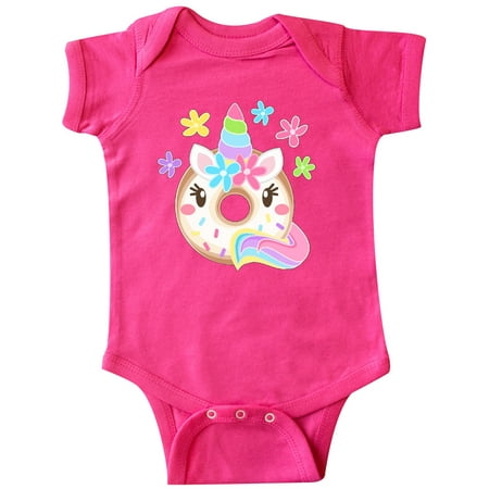 

Inktastic Unicorn Doughnut with Sprinkles and Flowers Gift Baby Boy or Baby Girl Bodysuit