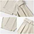 thumbnail image 7 of Dpytoraw Men's Curved Casual Trousers Smart Casual Drape Pants Beige L, 7 of 7