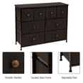thumbnail image 6 of Sorbus Fabric Dresser for Bedroom - Chest of 8 Drawers, Storage Tower, Clothing Organizer, for Closet, for Living Room, Steel Frame, Fabric Bins - Knob Handle (Brown), 6 of 6
