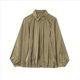 thumbnail image 3 of Chaqueta Abullonada para Mujer, Casual, con Mangas de Murciélago, Cuello Solapa, Cremallera, Chaquetas Urbanas Plisadas de Gran Tamaño Verde S, 3 of 10