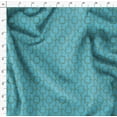 thumbnail image 4 of Soimoi Blue polyester Crepe Fabric Leaves & Geometric Printed Fabric 1 Yard 42 Inch Wide, 4 of 5
