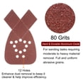 thumbnail image 4 of Unique Bargains 40 Packs 80 Grits 12 Holes Hook & Loop Sandpapers Triangular Sanding Pads Sheets with Extra Tips, 4 of 6
