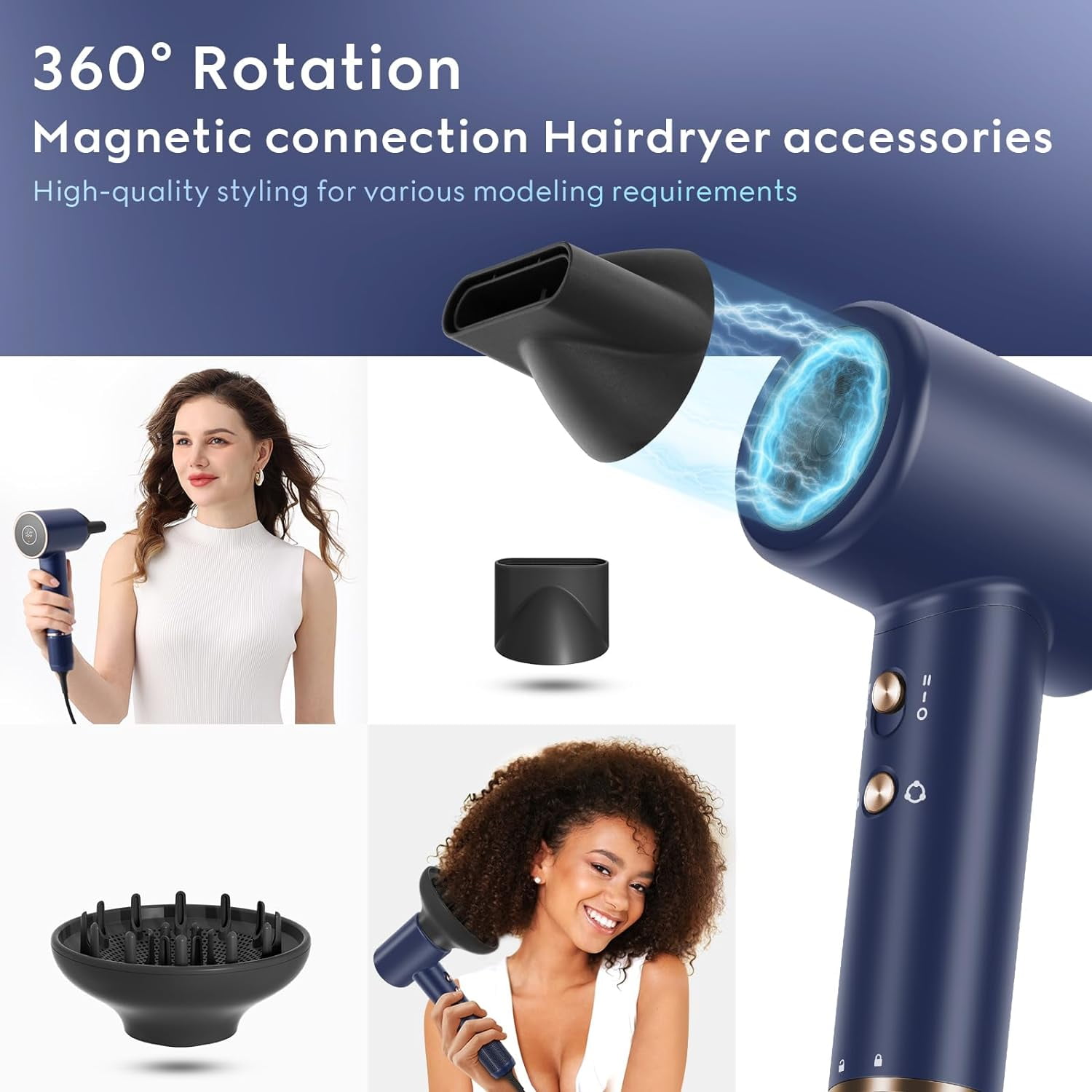 PARWIN PRO BEAUTY 1875W Hair Dryer with Diffuser, Low Noise