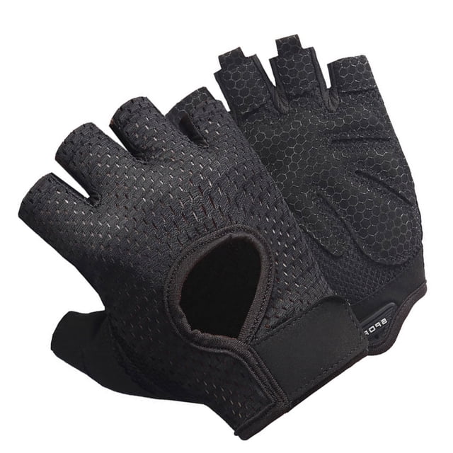 Guantes deportivos Sonducket para Ciclismo al Aire Libre Mitones de Medio Dedo Negro S