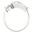 thumbnail image 4 of 3.5 ct round cut clear Zircon 18k white gold 3 stone Bridal Wedding Engagement Promise Anniversary Ring for Women size 7.25, 4 of 7