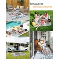 thumbnail image 5 of Outdoor Rug 6x9 ft Christmas Snowman Red Bird Waterproof Outdoor Patio Rug Mat Non Slip Outside Area Rugs Carpet for RV,Camping,Porch,Deck,Pool,Balconybackyard,Winter Blue Snowy Pine Forests, 5 of 9