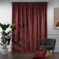 thumbnail image 2 of 3S Brother's Solid Luxury Matte Velvet Soft Curtains Set of 2 Panels Hanging Back Tap & Rod Pocket Home Décor Bedroom Kitchen Office Windows Room Darkering ( Carmine-Crimson-52"x120"), 2 of 6