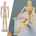 thumbnail image 2 of XUYAN Wood Artist Drawing Manikin Articulated Mannequin with Base and Flexible Body Perfect for Drawing Birthday Gifts for 3 4 5 6 7 8-12 Year Old Boys Girls, 2 of 3