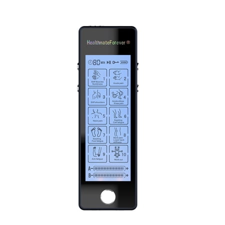 HealthmateForever TS10ABV1 Touch Screen TENS Unit & Muscle Stimulation Therapy Device (Dark Blue)