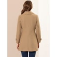 thumbnail image 4 of Abrigo de Invierno Allegra K Para Mujer Caqui M con cuello Peter Pan, 4 of 5