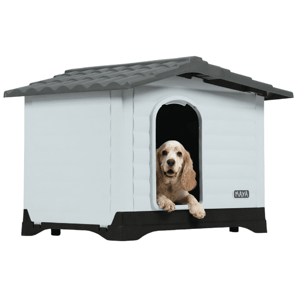 Casa Para Perro Mediana Poli Pets Dublín Color Gris Poli Pets PP-CMDGNG