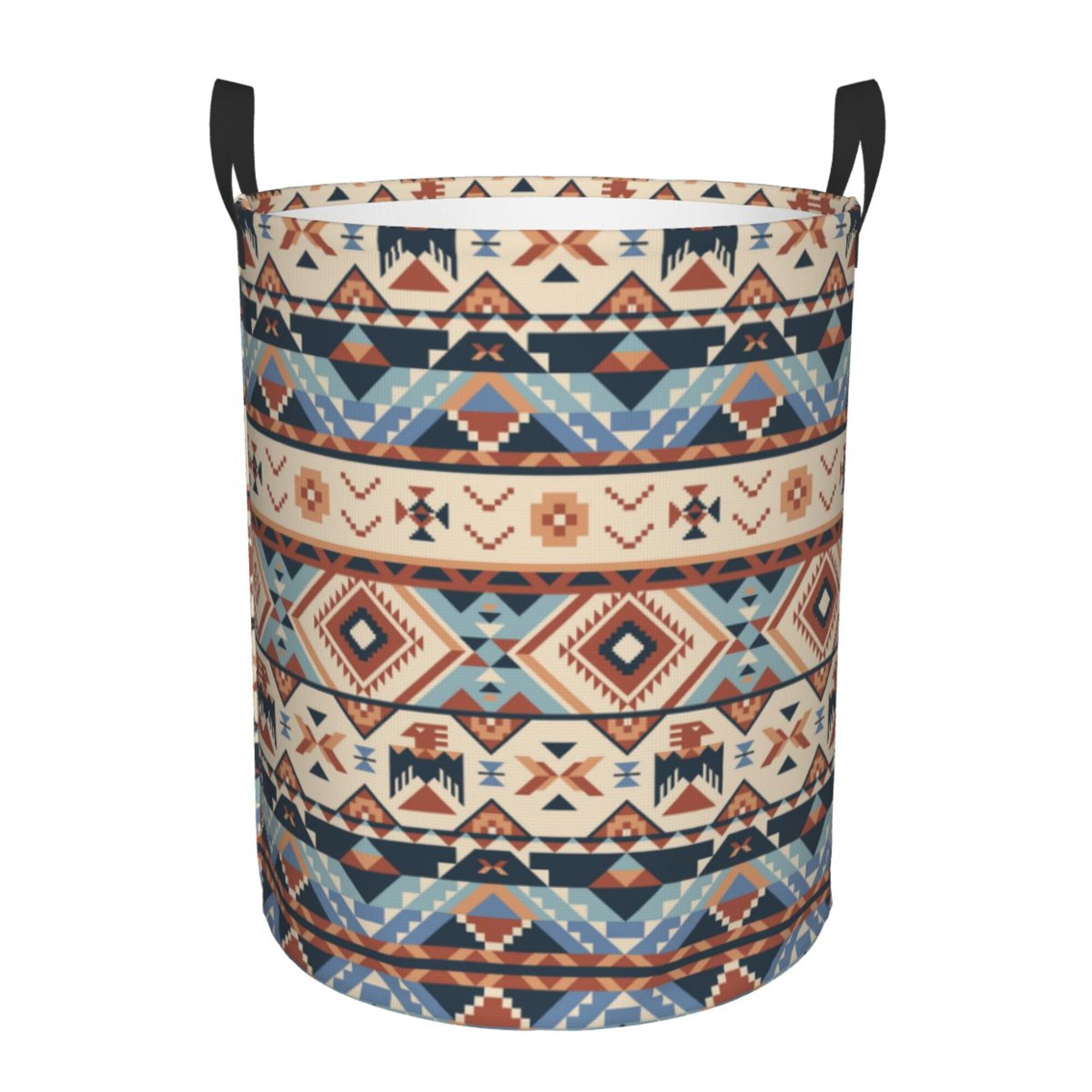 ZICANCN Laundry Basket Organizer, Vintage Aztec Boho Tribe Style