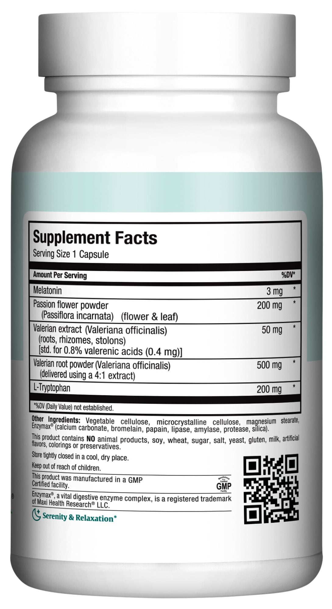 Maxi Health Sleep-O-Max – Natural Sleep Support with Valerian, Melatonin & Tryptophan – 60 Capsules
