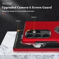thumbnail image 4 of Shockproof Case for Samsung S23 Ultra 5G, [Embedded Finger Ring] Military Grade Phone Case Cover with Reinforced Metal Stand Kickstand [Support Magnetic Car Holder] for S23 Ultra, Red, 4 of 13