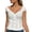 White, variant on Cnbwig Women's Summer Tops Elegant Ruffle Collar Slim Fit T Shirt V Neck Cap Sleeve Button Down Shirts for Casual Wear