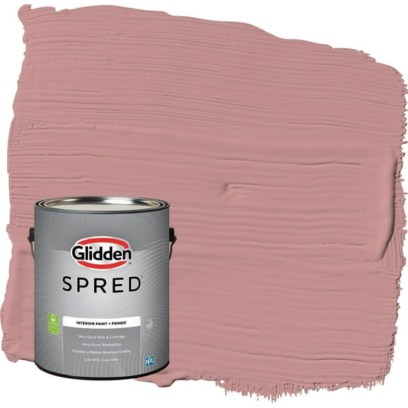Glidden Spred Floral Tapestry / Pink Eggshell Interior Paint with Primer, 1 Gallon