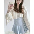thumbnail image 3 of New Lace Up Long Sleeve Cropped Cardigan Women Soft Sweet Sweater Coat Korean Fashion Simple Solid Color Knitted Cardigan, 3 of 5