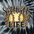 thumbnail image 2 of Softball Life Animal Print Girl Sports Unisex Graphic Hoodie Sweatshirt, Spiral Black, X-Large, 2 of 4