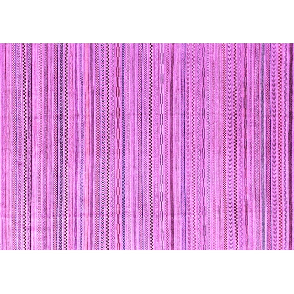 Ahgly Company Indoor Rectangle Abstract Purple Modern Area Rugs, 5' x 7'