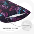thumbnail image 5 of Balery Purple Butterfly Pillow Covers,Bed Pilowcases,Reversible Plush Throw Pillow Covers End Pillow Encasement,Pillow Case - 20"X30", 5 of 9
