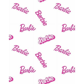 Barbie 90s Logo Removable Vinyl Wallpaper by Barbie - Peach