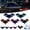 5*MIXED, variant on Solar-Powered Bat Night Car Light Cool Glow Projection for Vehicles USB & Sun Chargin Nighttime Cars Décor Bats Shape Signal Projector Vacuum Suction Cup LED Neon Ambient Lights