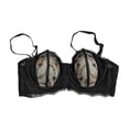 thumbnail image 4 of GEWSEY Women's Half-Cup Lace Bra Sexy Sexy Lace Push Up Support Gathered Bras Underwired Low Cut Mesh Bralettes (Black, 30A-30B), 4 of 4