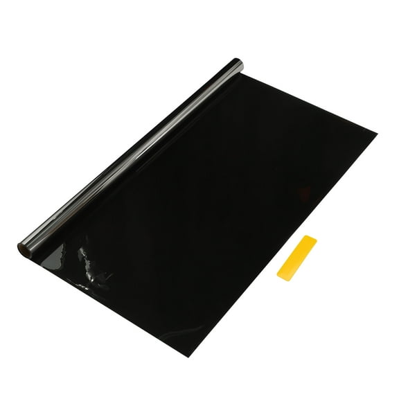 Unique Bargains Nano Ceramic Car Window Tint Film VLT 13% IRR 62% UVR 95% Chrome Black 6.56ft x 15.7inch Privacy Film 2mil PET 1 Pc