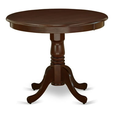 Gymax 32" Round Pedestal Dining Table Kitchen Dining Room Walnut ...