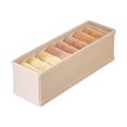 thumbnail image 2 of Caja de almacenamiento de ropa sin tapa para lavandería | Organizador de armario plegable con estructura de acero | Acabado en spray de lino impermeable | Cubo de basura que ahorra espacio para, 2 of 5