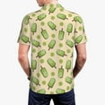 thumbnail image 5 of Vsdgher Kiwi Ice Cream Print Men's Short Sleeve Stretch Polo Shirt, Moisture-Wicking Performance Polo Shirt, 5 of 8